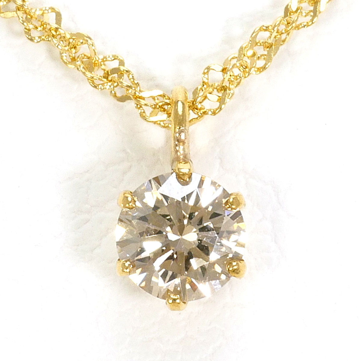 K18YG ネックレス ブラックダイヤ 0.20 総重量約0.8g 約39cm ジュエリー 中古 美品 送料無料☆0338