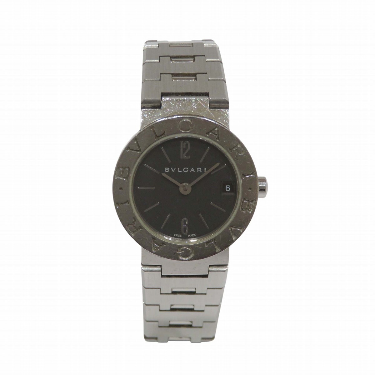 ブルガリ BVLGARI ブルガリブルガリ 腕時計 総重量約44.6g SS クオーツ ブラック文字盤 BB23SS 中古☆0345