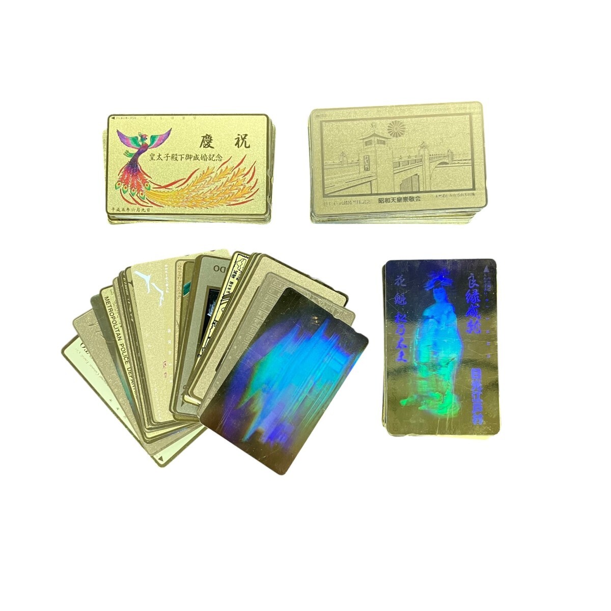 1円〜☆金箔テレカまとめ 50度数284枚 額面142,000円分 ☆0323
