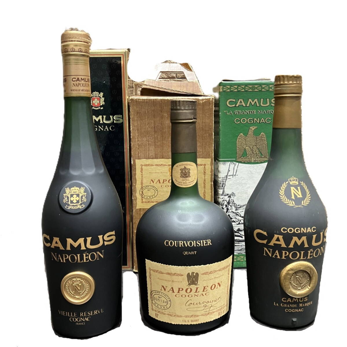 １円〜最落なし お酒 海外 カミュ ナポレオン ブランデー 3本セット 未開封 ☆0318