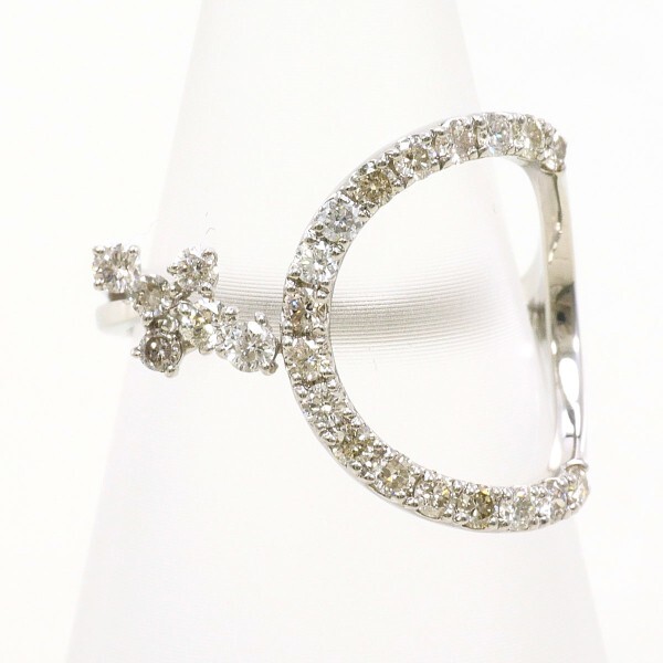 PT900 リング 指輪 7号 ダイヤ 0.40 総重量約2.8g 中古 美品 送料無料 ☆0315