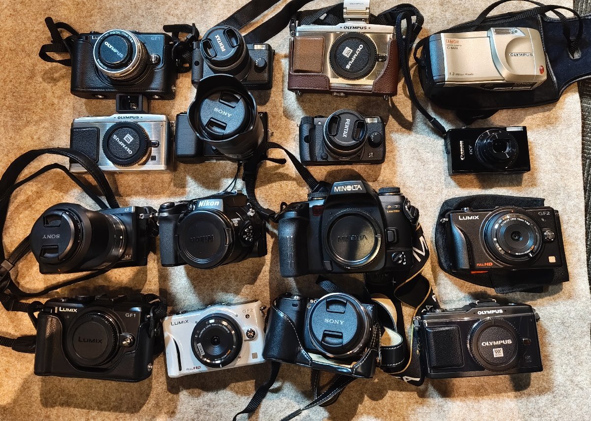 ◎デジカメ詰め合わせ②　 SONY LUMIX他 ジャンク 16台 Olympus Nikon Pentax Minolta