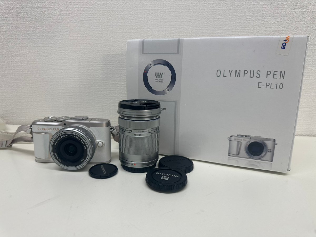U042-N48C-19 オリンパス OLYMPUS PEN E-PL10 ダブルズームキット 通電未確認 現状品①大阪