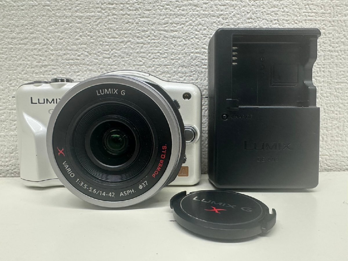U046-N37C-604 Panasonic パナソニック ミラーレス一眼 LUMIX DMC-GF3 X VARIO 1:3.5-5.6/14-42 現状品①大阪