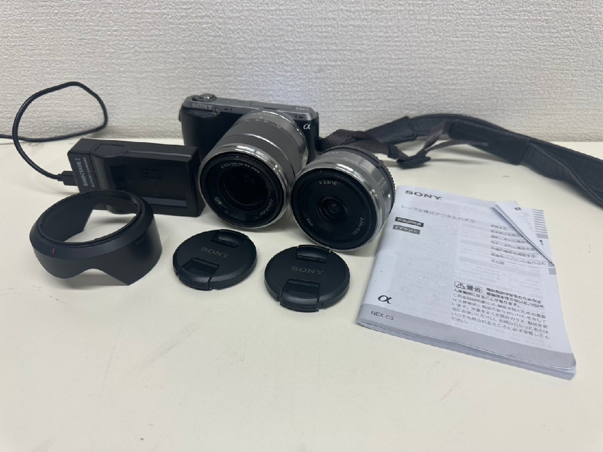 U038-N46C-78 SONY ソニー NEX-C3 ミラーレス/E 3.5-5.6/18-55 OSS/E 2.8/16 現状品①大阪