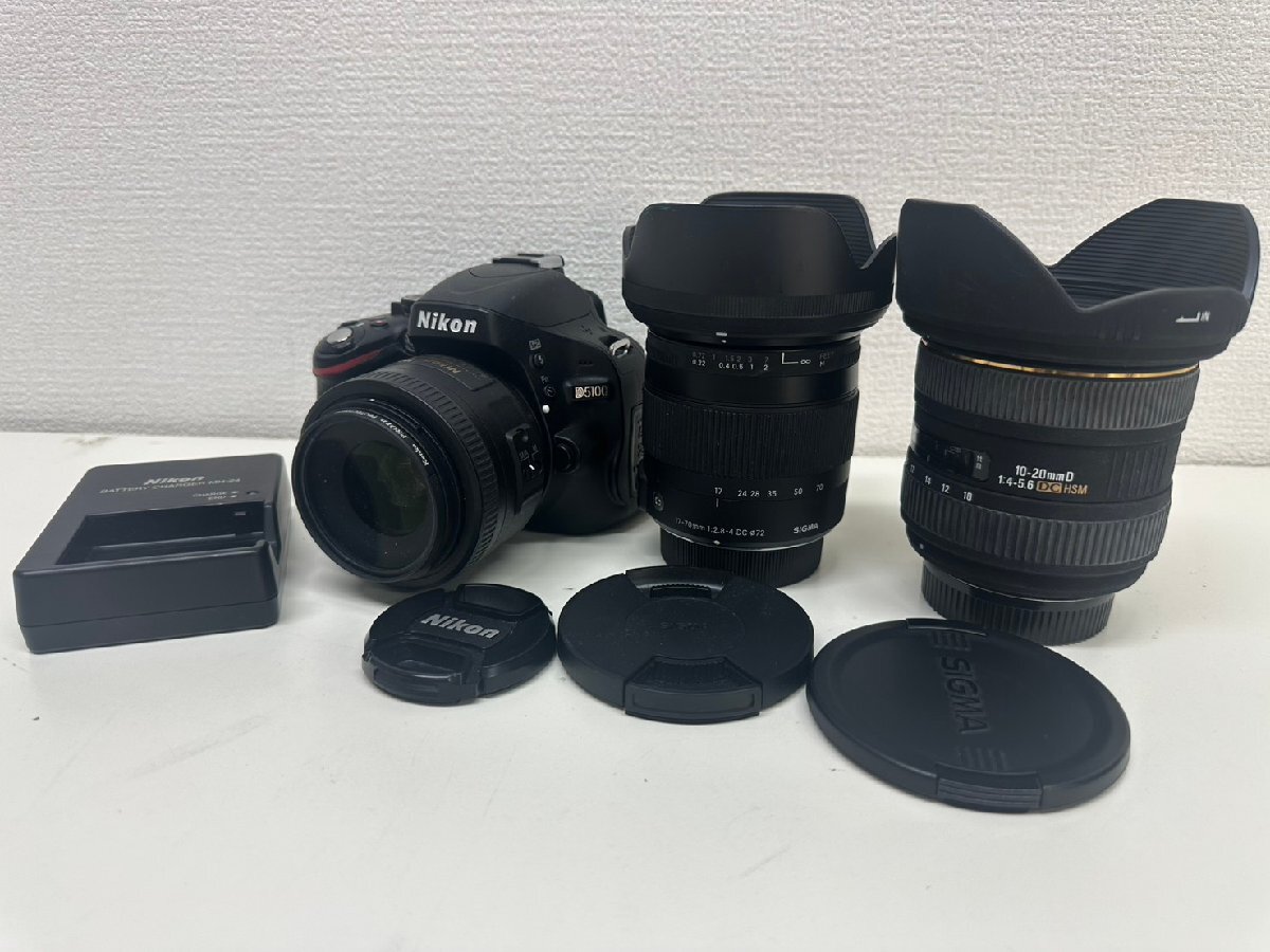 U043-N49C-47 Nikon ニコン D5100/ レンズ３点セット NIKON/SIGMA レンズ 現状品①大阪