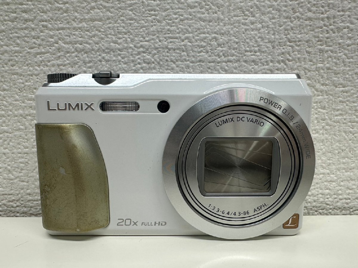 U023-N51C-9 Panasonic LUMIX コンパクトデジタルカメラ DMC-TZ55 ホワイト 動作未確認 現状品①大阪