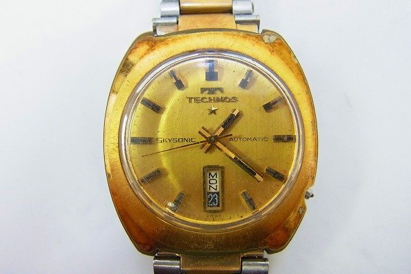 C202-N35-6630◎ TECHNOS テクノス メンズ 自動巻き 腕時計 現状品③ 渋谷 ◎