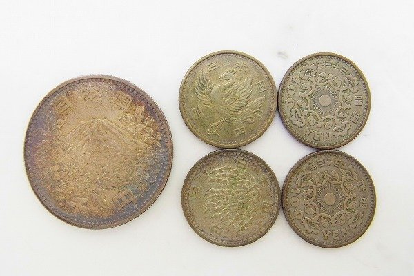 C182-N41-4471◎ 1964年 東京オリンピック 1000円 / 100円 4枚 銀貨 硬貨 現状品③ 渋谷 ◎