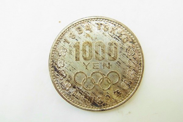 C156-J42-675◎ 1964年 東京オリンピック 1000円 銀貨 硬貨 現状品③ 渋谷 ◎