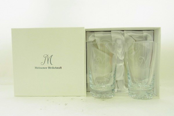 C095-J45-754 MEISSEN マイセン クリスタル グラス ペアセット 現状品③ 渋谷