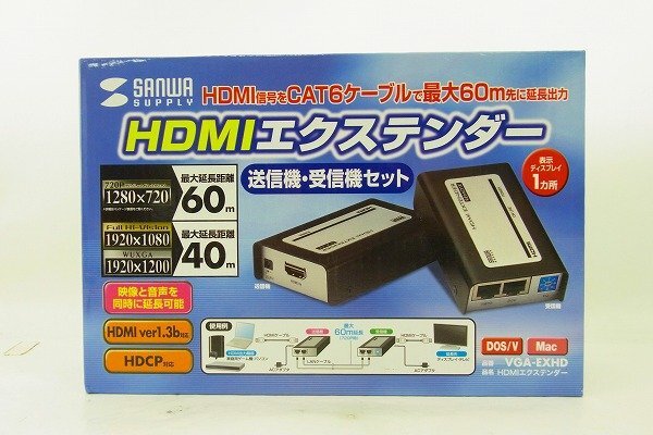 C017-J46-295 未開封 SANWA サンワ VGA-EXHD HDMIエクステンダー 現状品③ 渋谷