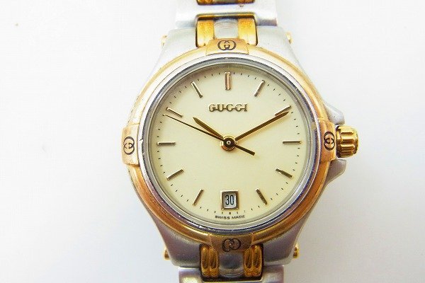 C033-J40-1269◎ GUCCI グッチ 9040L レディース クォーツ 腕時計 現状品③ 渋谷 ◎