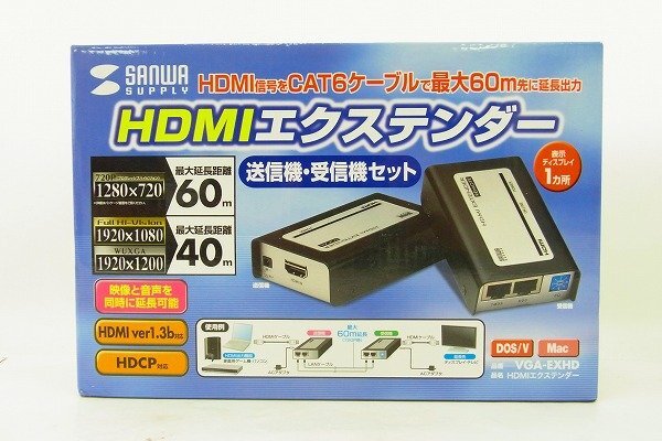 C016-J46-297 未開封 SANWA サンワ VGA-EXHD HDMIエクステンダー 現状品③ 渋谷