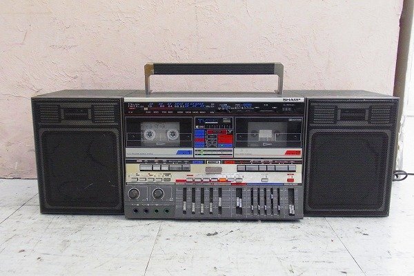 C068-J39-1392 SHARP シャープ GF-M5 ラジカセ 通電確認済み 現状品③＠ 渋谷