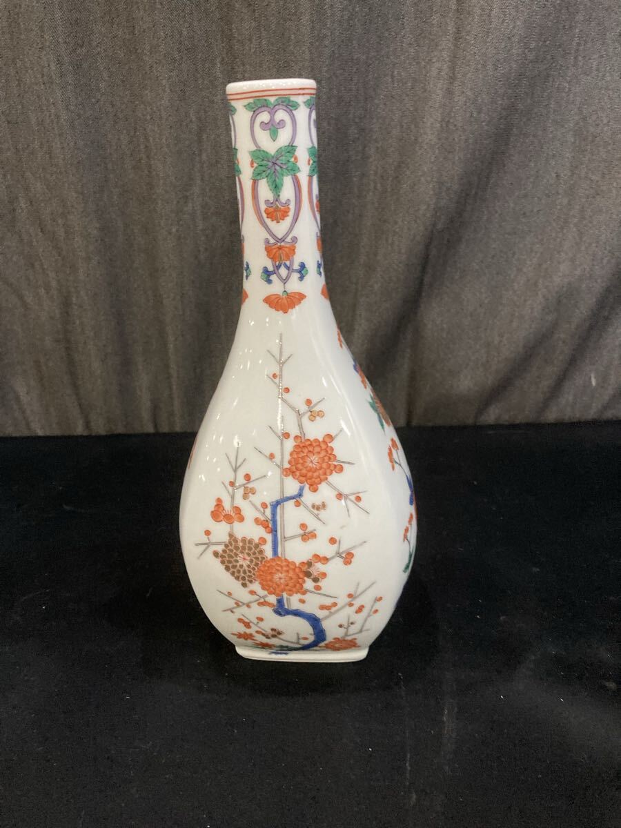 90 有田焼 花瓶 花器 花入 壺 陶器 花柄 インテリア 一輪挿し アンティーク コレクション い
