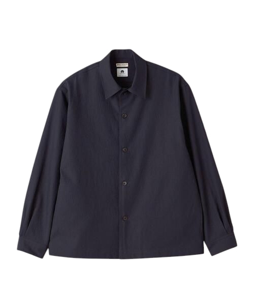 ★即決★ ( Beauty&Youth KOMATSU PACK オーバー フォルム シャツ ネイビー ) 美品 半袖 コマツ 小松マテーレ UNITED ARROWS 撥水