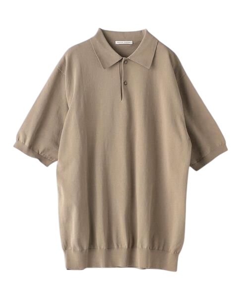 ★即決★ ( ユナイテッドアローズ COZY ニットポロシャツ ベージュ )美品 UNITED ARROWS ストレッチ ウォッシャブル