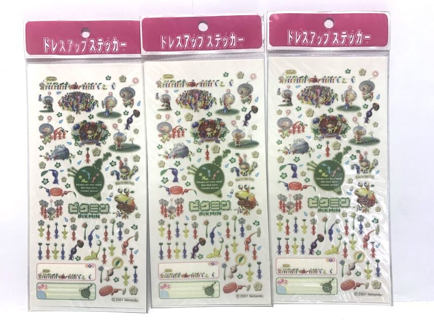 任天堂キャラクター　ドレスアップステッカー　「ピクミン」　３枚セット