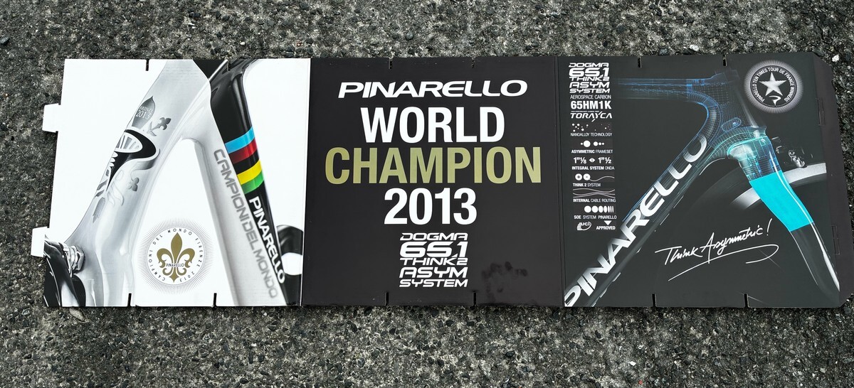 PINARELLO WORLD CHAMPION 2013 非売品 店頭ディスプレイ 販促パネル DOGMA 65.1