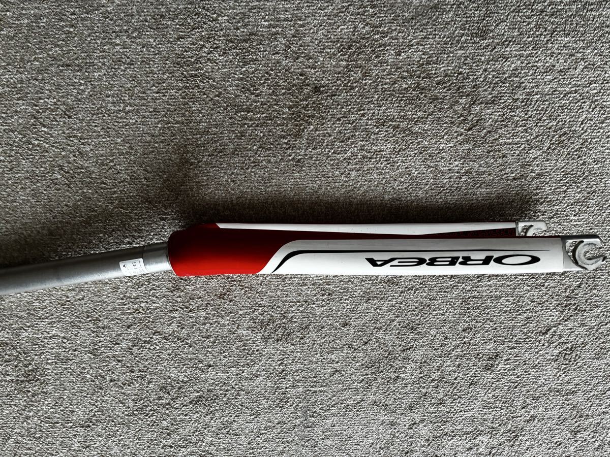 ORBEA オルベア 700C ロードバイク フロントフォーク コラム長約205mm レッド/ホワイト アルミコラム
