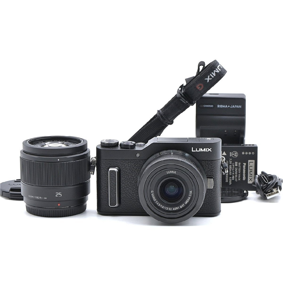 Panasonic パナソニック GF10 ダブルレンズキット ブラック DC-GF10W-K