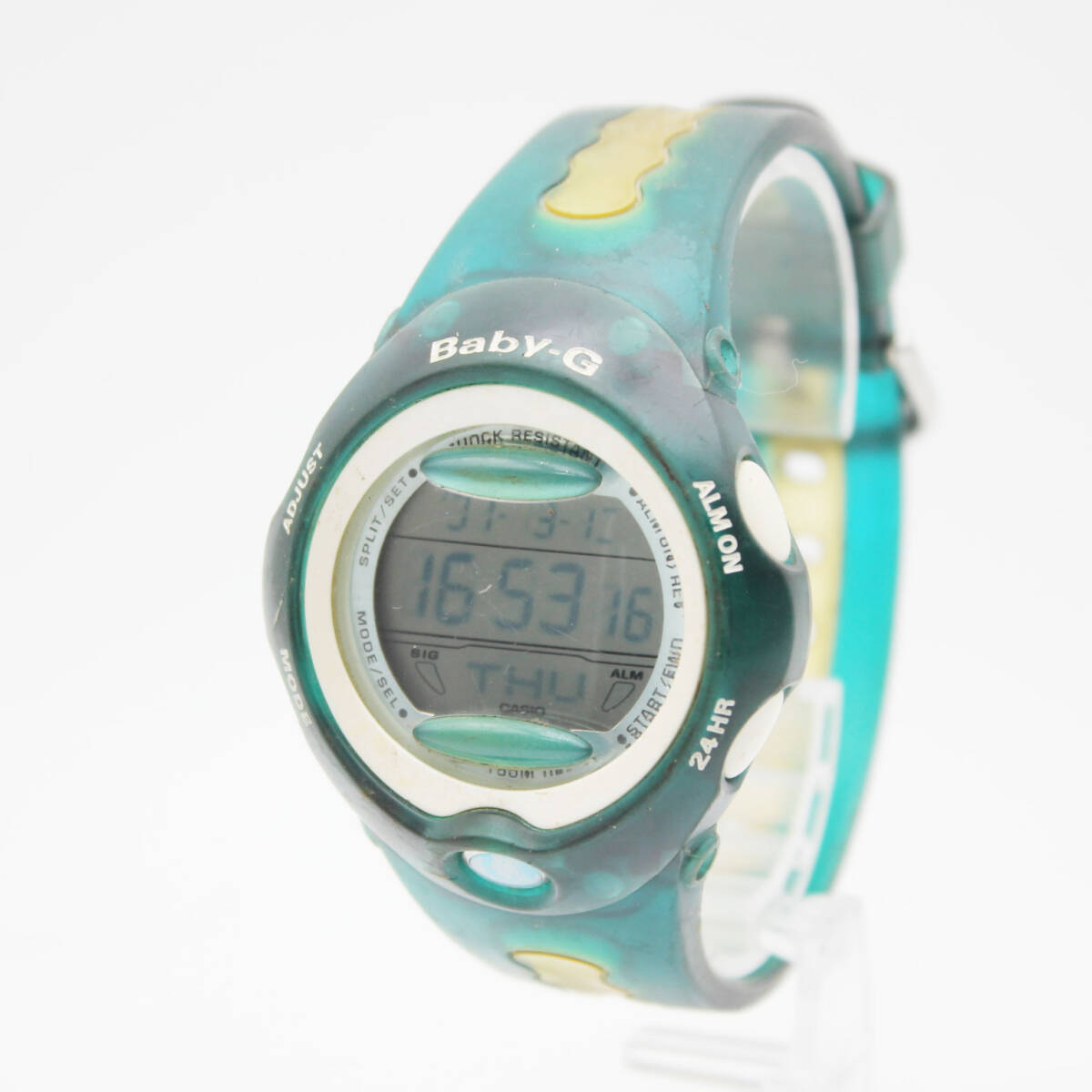 W260626-34 CASIO Baby-G カシオ ベビージー イルカクジラモデル BG-163 ユニセックス腕時計 クォーツ デジタル 稼働 スケルトン ブルー