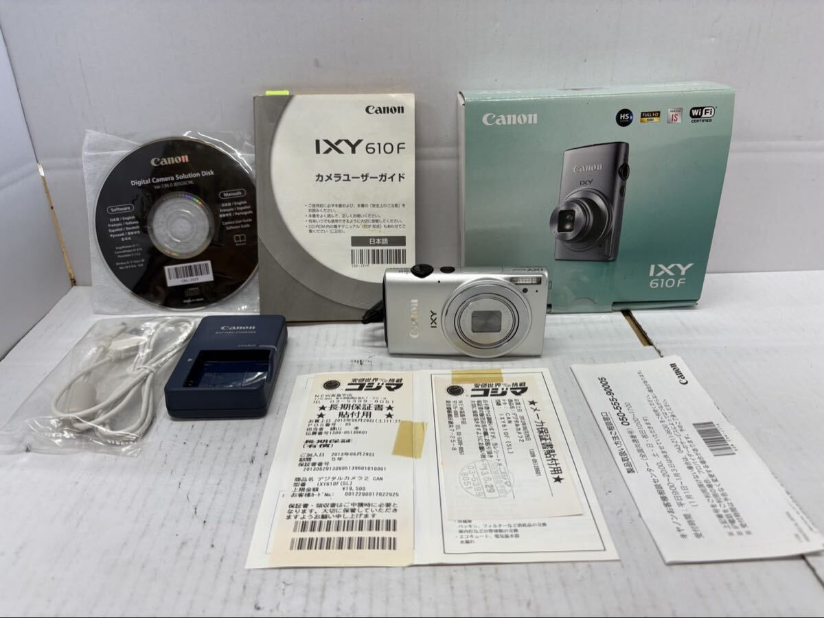 1円　Canon キャノン　IXY610Fシルバー　箱付き　付属品あり　動作確認済み
