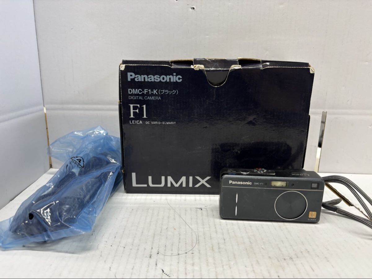 1円　パナソニック　Panasonic LUMIX DMC-F1 デジタルカメラ　ブラック　箱付き　付属品あり　動作未確認