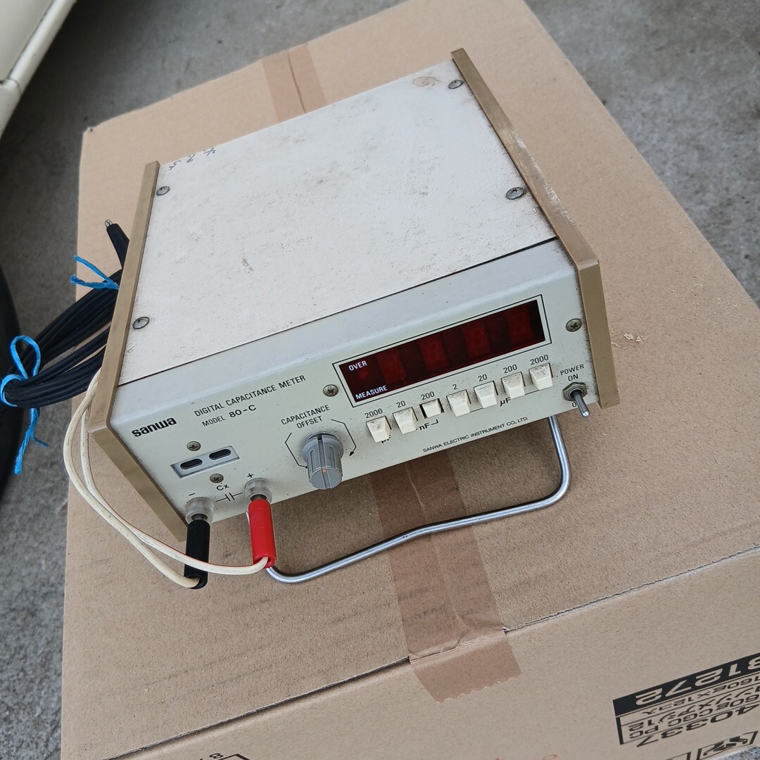 sanwa DIGITAL CAPACITANCE METER MODEL 80-C 静電容量計　
