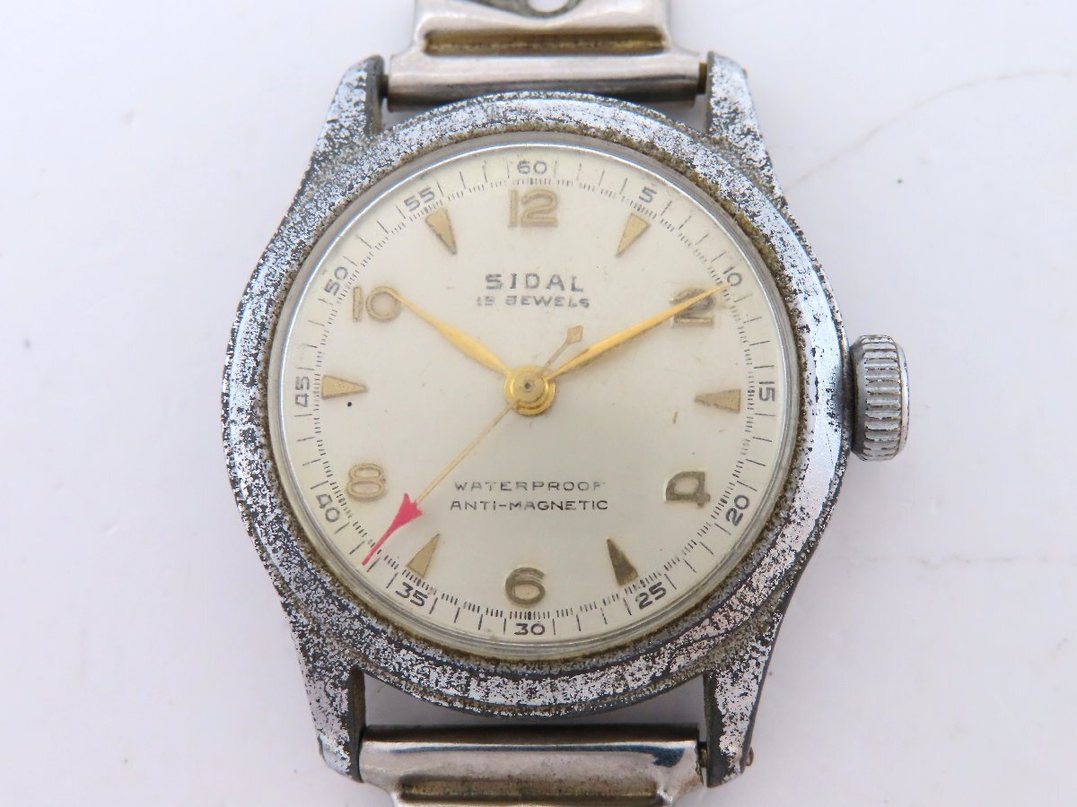 1円 SIDAL SS シルバー文字盤 腕時計 ボーイズ 不動 手巻 4294702
