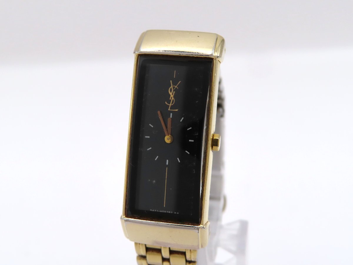 1円 YSL 5421-H05551 GP ブラック文字盤 腕時計 レディース 稼働 QZ KRS 42501