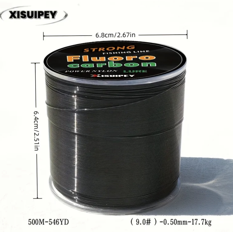 フロロカーボンライン500メートル☆8号☆0.5㎜☆46ポンド☆ブラック☆送料無料☆新品未使用☆XISUIPEY STRONG FLUORO CARBON Line