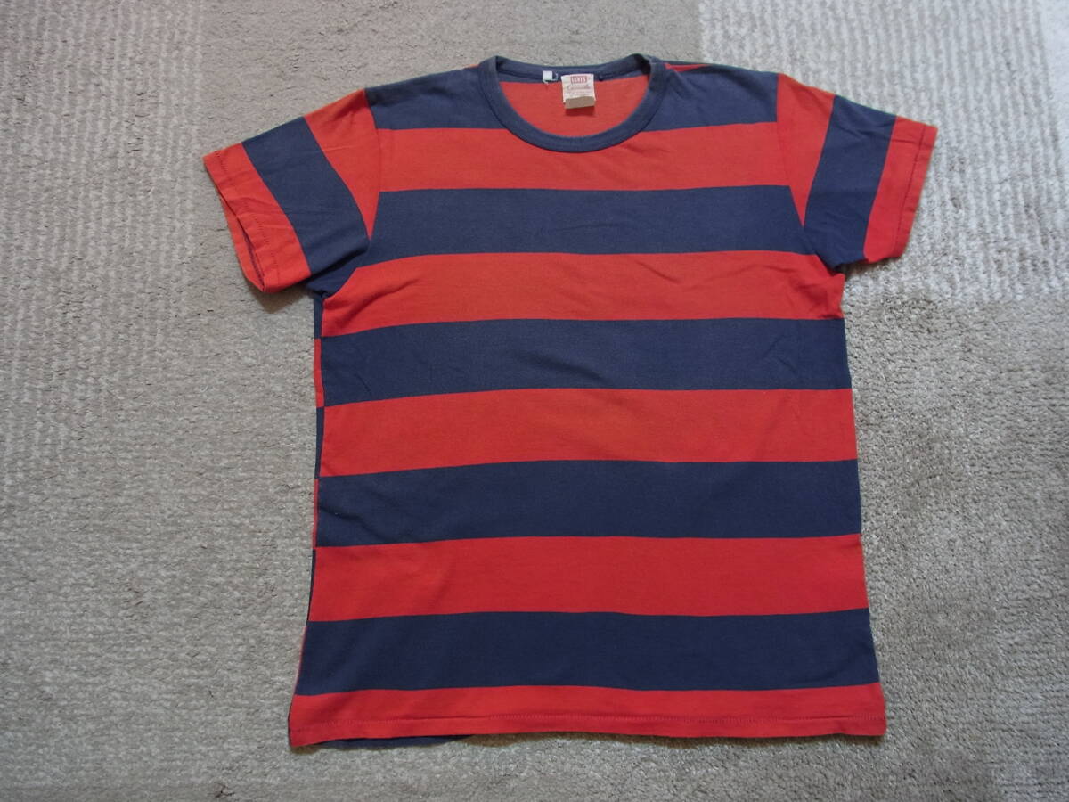 ◆LEVI'S リーバイス LVC ヴィンテージ Tシャツ 半袖 ボーダー レッド/ネイビー【USED】Mサイズ ◆
