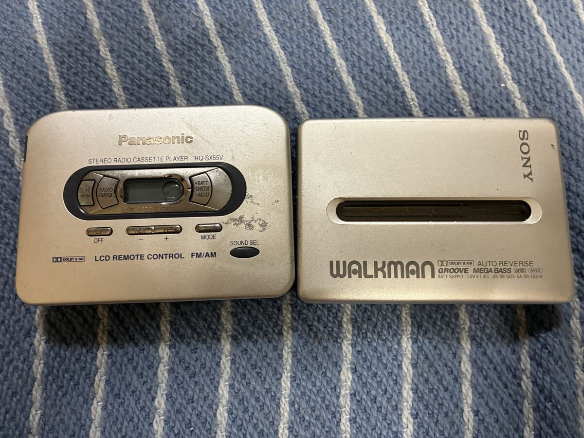SONY ソニー WALKMAN WM-EX600 / Panasonic パナソニック RQ-SX55V カセットプレーヤー 2台セット ジャンク品