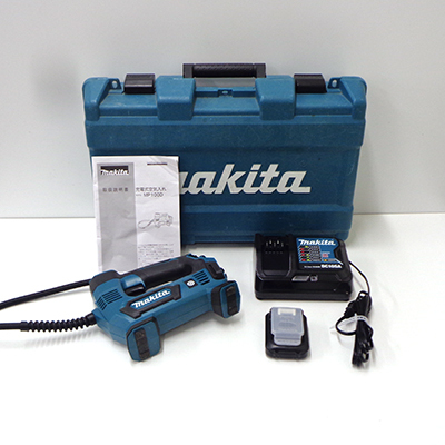 【中古】Makita/マキタ 10.8V (スライド) 充電式空気入れ MP100DSH [バッテリ/充電器/ケース 付属] 電動工具