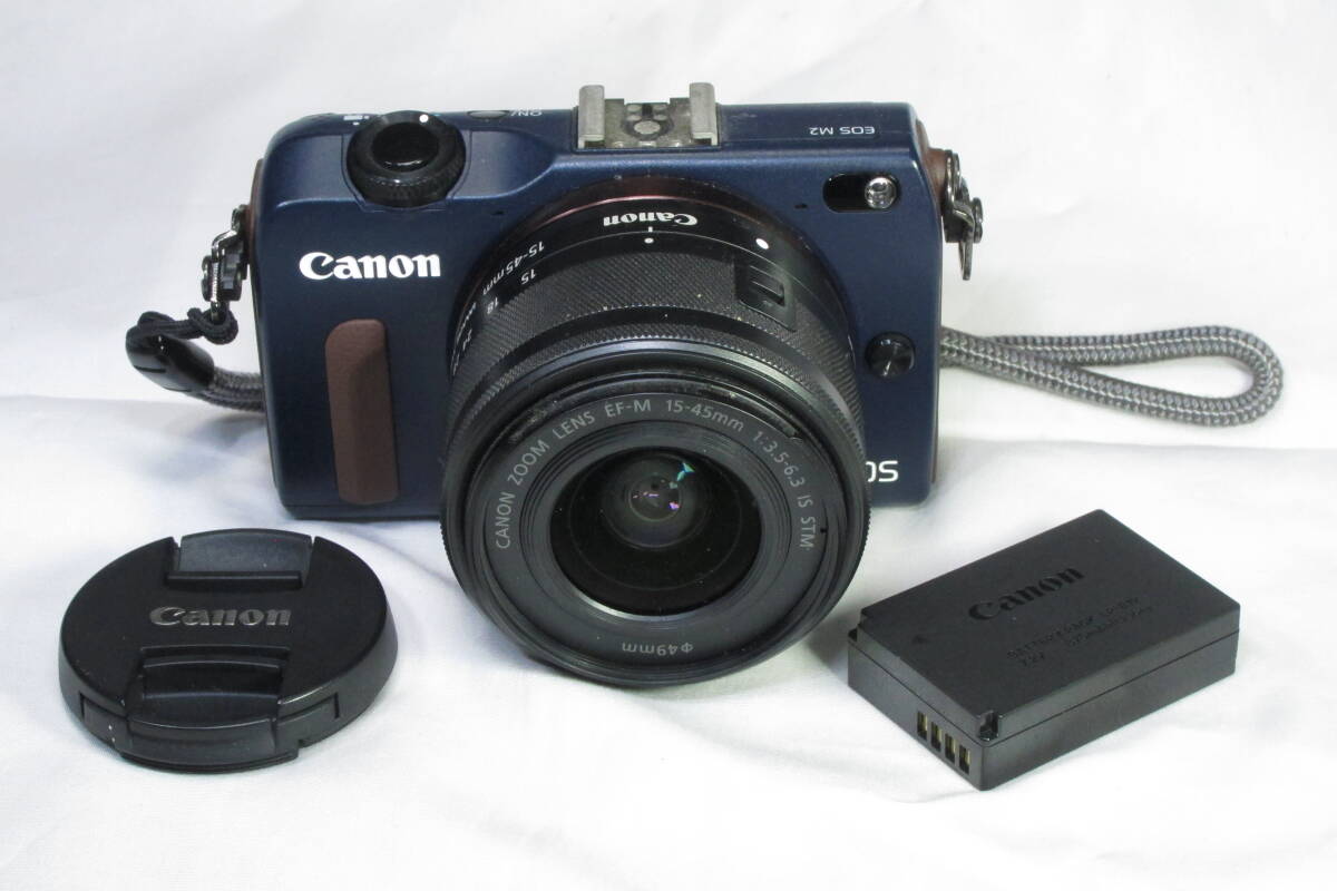 バッテリチャージャー欠品 EOS M2 EF15-45mm 3.5-6.3 IS STM 動作未確認