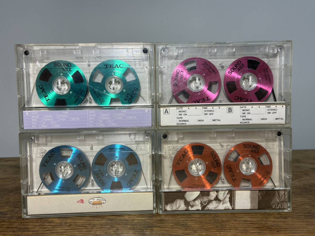 6-R-148-ネコ ★TEAC ティアックSOUND 46X★オープンリール型 カセットテープ 4本まとめ