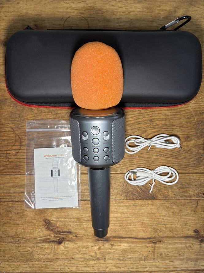 6-R-158/3-60 ★GOODaaa★ Y11S Bluetooth ワイヤレスマイク カラオケマイク 現状品 中古品 通電確認済