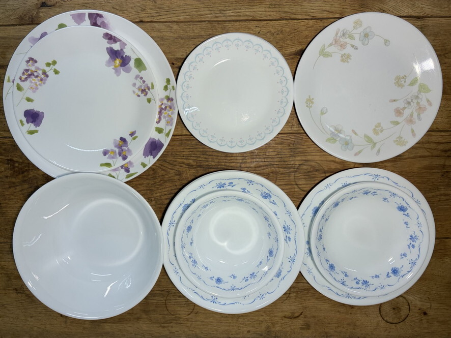  6-R-160/3-80 ★CORELLE★ コレール ランチプレート サラダボウル まとめ売り 15点セット 洋食器