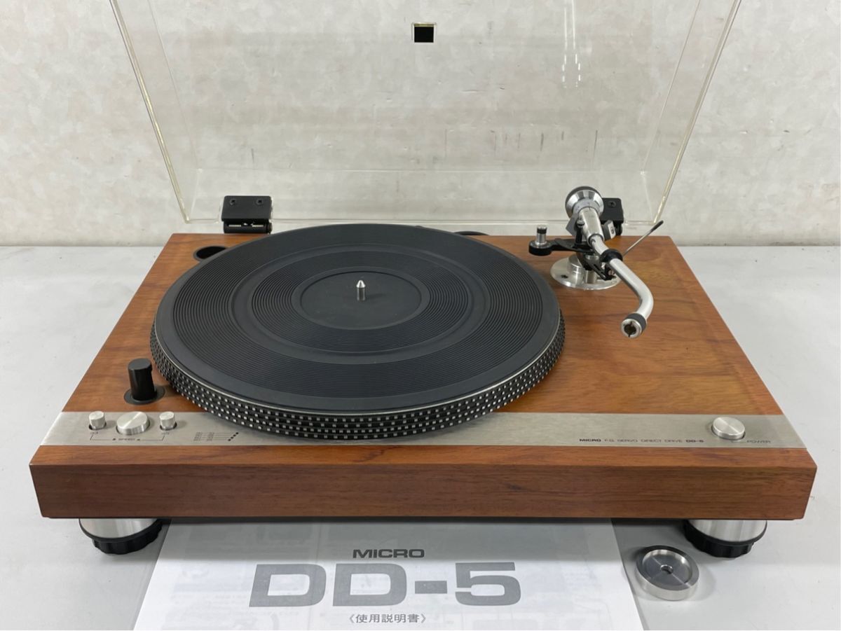 a6282 完全動作品 MICRO マイクロ DD-5 レコードプレーヤー ターンテーブル 取扱説明書付