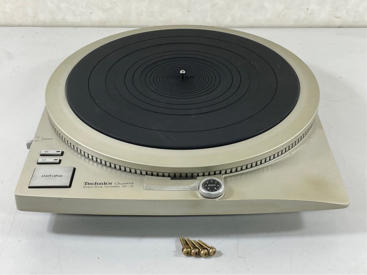a6318 完全動作品 Technics テクニクス SP-25 ターンテーブル キャビネット固定ネジ付