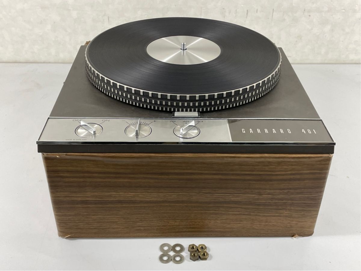 a6341 動作良好 GARRARD ガラード 401 ターンテーブル 50Hz仕様 キャビネット固定ネジ付
