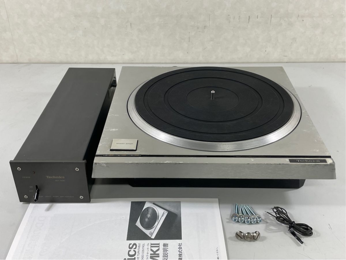 a6343 完全動作品 Technics テクニクス SP-10MKII SP-10MK2 ターンテーブル 専用電源ユニット SH-10E / 取扱説明書付