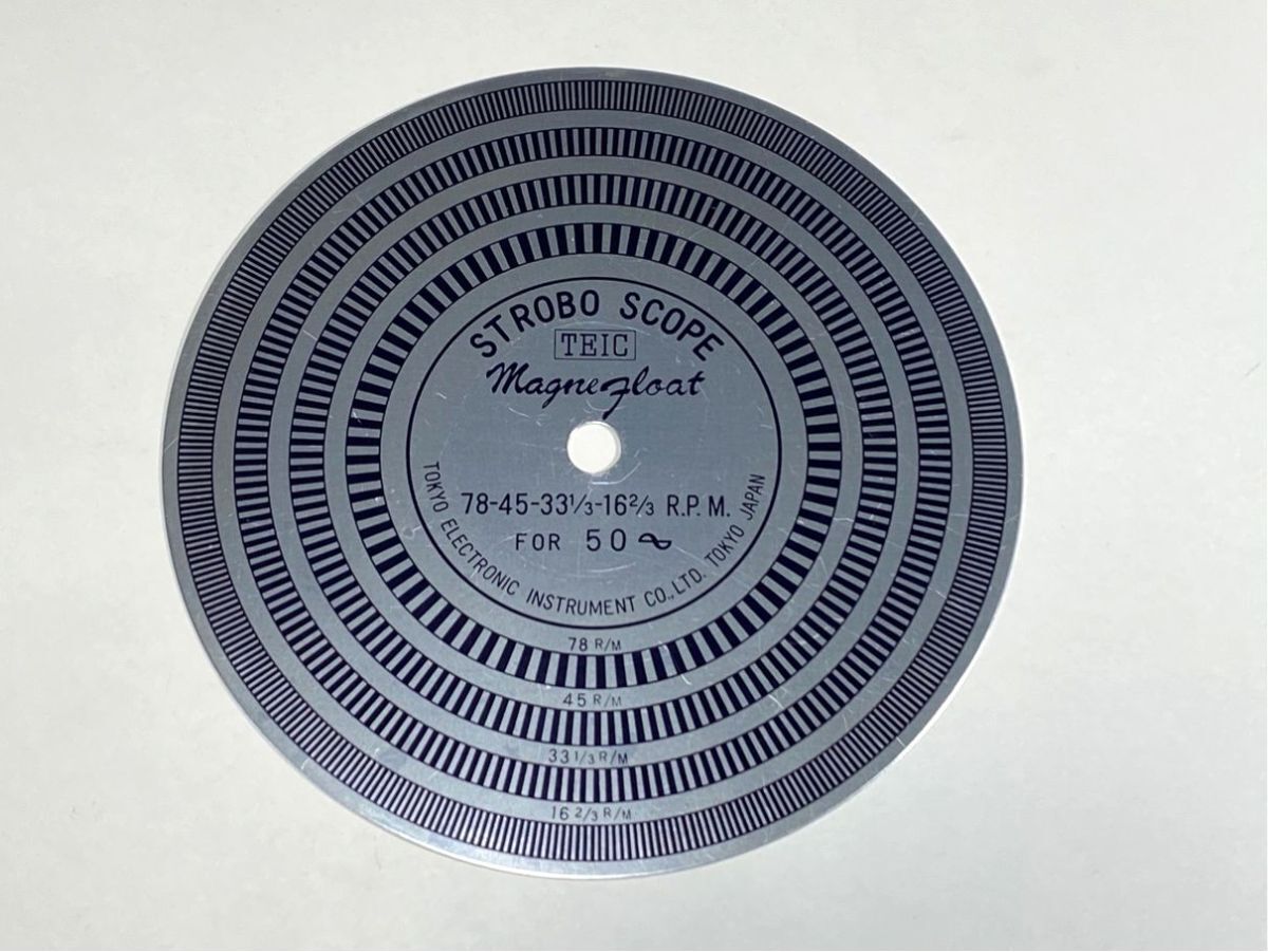 n9992 TEIC Magnefloat マグネフロート 16/33/45/78回転 4スピード 50Hz用 大判 ストロボスコープ