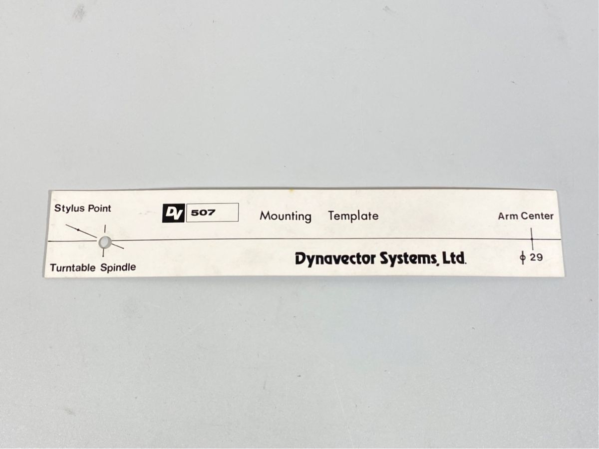 a1068 Dynavector ダイナベクター DV507 DV-507 トーンアーム 用 テンプレート