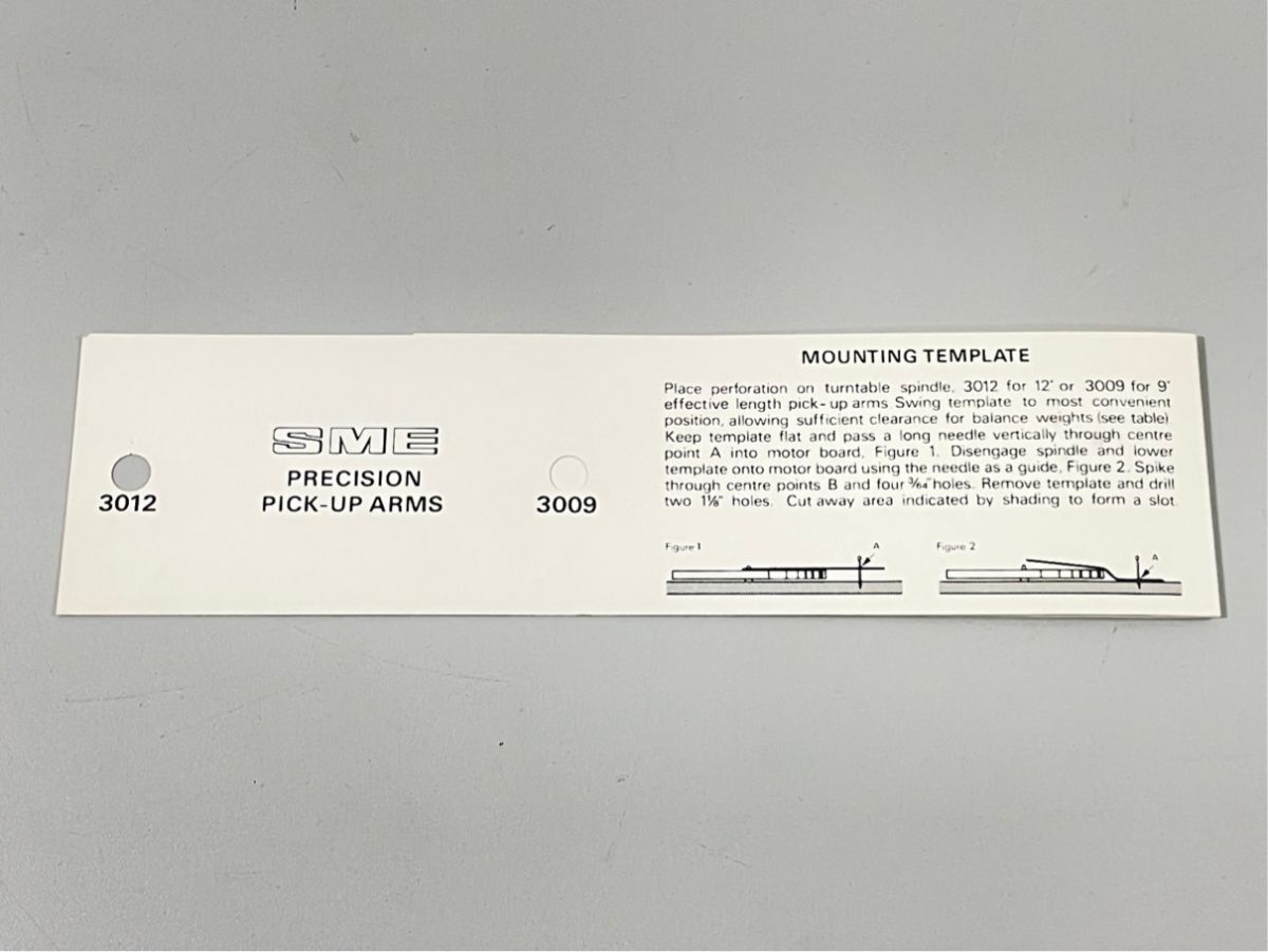 a6423 SME 3009-R 3012-R 3009 S2 3012 S2 improved seriesIIIS seriesIII 用 トーンアーム 用 テンプレート 原本