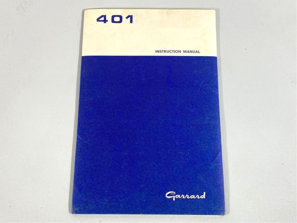 a3020 GARRARD ガラード 401 ターンテーブル 用 取扱説明書 英文 原本 マニュアル 収納カバー付