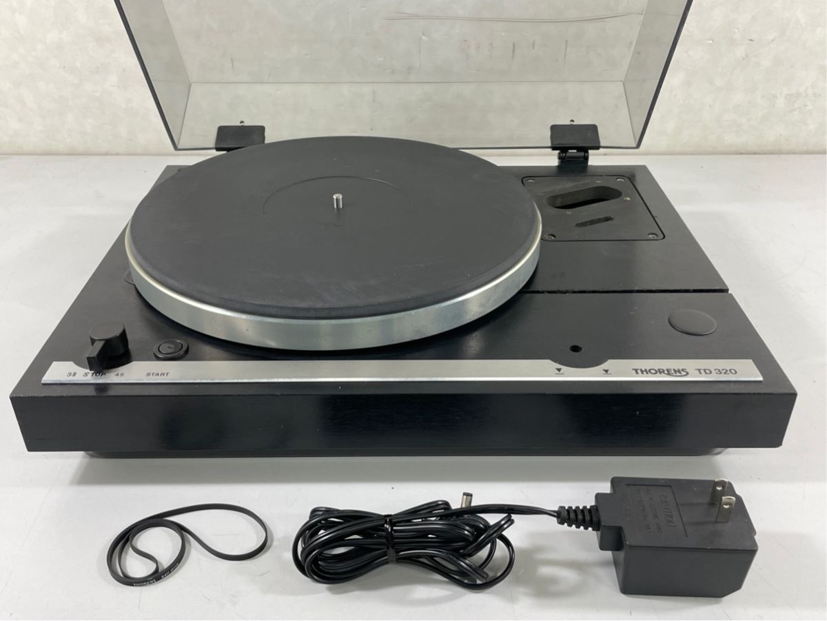 a6487 回転良好 THORENS トーレンス TD320 TD-320 ターンテーブル SME ショートアーム 対応 ゴムベルト 付属 50/60Hz共通