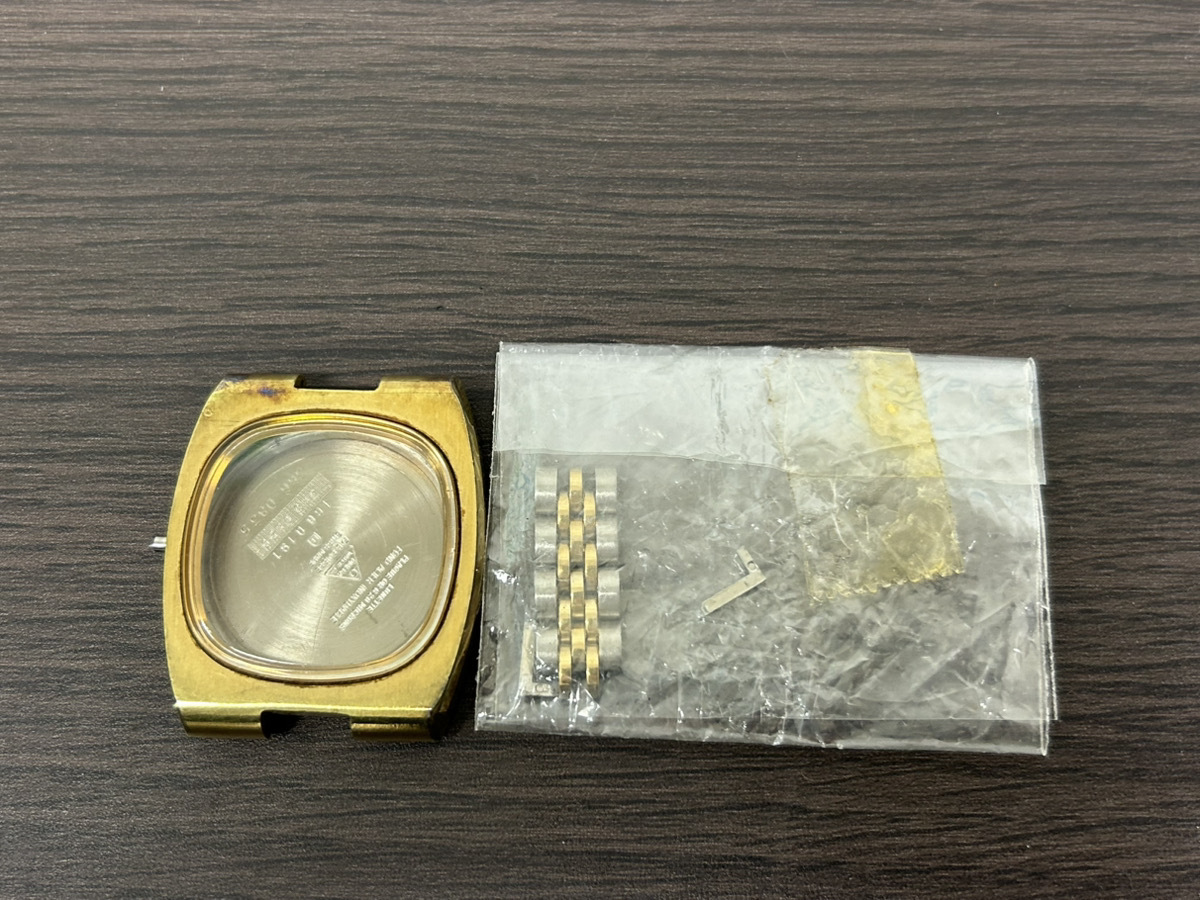 14723-062★ OMEGA オメガ 時計ケース Ref.166.0191 ケースのみ Geneve ジュネーブ 系 ゴールドカラー ブレス駒付 現状品★